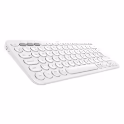 Logitech K380 Multi-Device, Mini, Bluetooth, AZERTY, Blanc