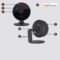 Logitech Circle View Cosse Caméra de sécurité IP Intérieure et extérieure 1920 x 1080 pixels Sur bureau/mural - Vue supplémentaire 7