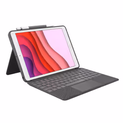Logitech Combo Touch, QWERTY, Espagnole, Pavé tactile, 1,8 cm, 1 mm, Apple