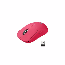 Logitech G Pro X Superlight, Droitier, Optique, RF sans fil, 25600 DPI, 1 ms, Magenta