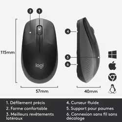 Logitech M190 Full-Size Wireless Mouse - Vue supplémentaire 11