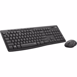 Logitech MK295 Silent Wireless Combo, Taille réelle (100 %), USB, QWERTY, Graphite, Souris incluse