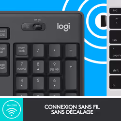Logitech MK295 Silent Wireless Combo clavier Souris incluse RF sans fil AZERTY Belge Graphite - Vue supplémentaire 10