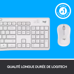 Logitech MK295 Silent Wireless Combo clavier Souris incluse RF sans fil QWERTY Anglais Blanc - Vue supplémentaire 13