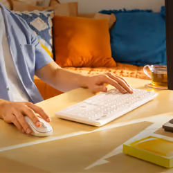 Logitech MK295 Silent Wireless Combo clavier Souris incluse RF sans fil QWERTY Anglais Blanc
