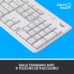 Logitech MK295 Silent Wireless Combo clavier Souris incluse RF sans fil QWERTY Anglais Blanc - Vue supplémentaire 8