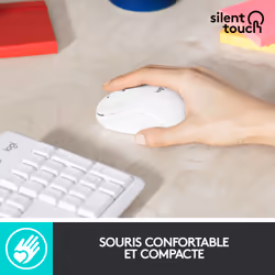 Logitech MK295 Silent Wireless Combo clavier Souris incluse RF sans fil QWERTY Anglais Blanc - Vue supplémentaire 9