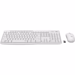 Logitech MK295 Silent Wireless Combo clavier Souris incluse RF sans fil QWERTY Nordique Blanc