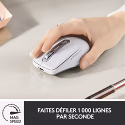 Logitech MX Anywhere 3 pour Mac Compact, Droitier, Laser, Bluetooth, 4000 DPI, Gris