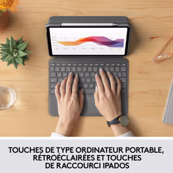 Logitech Folio Touch Gris Smart Connector QWERTZ Suisse - Vue supplémentaire 16