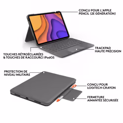 Logitech Folio Touch Gris Smart Connector QWERTZ Suisse - Vue supplémentaire 20