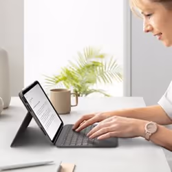 Logitech Folio Touch Gris Smart Connector QWERTY Espagnole - Vue supplémentaire 4