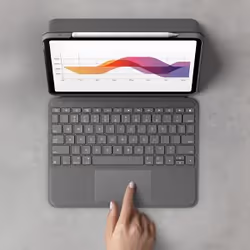 Logitech Folio Touch Gris Smart Connector QWERTY