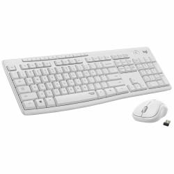 Logitech MK295 Silent Wireless Combo clavier Souris incluse RF sans fil QWERTZ Suisse Blanc