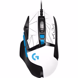 Logitech G G502 HERO K/DA, Droitier, Optique, USB Type-A, 25600 DPI, 1 ms, Noir, Bleu, Blanc