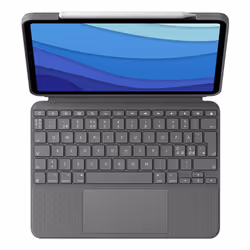 Logitech Combo Touch, QWERTY, Nordique, Trackpad, 1,8 cm, 1 mm, Apple
