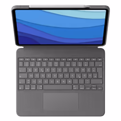 Logitech Combo Touch, QWERTZ, Allemand, Trackpad, 1,9 cm, 1 mm, Apple
