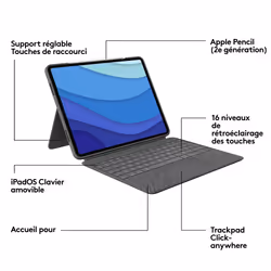 Logitech Combo Touch for iPad Pro 12.9-inch (5th generation) - Vue supplémentaire 9