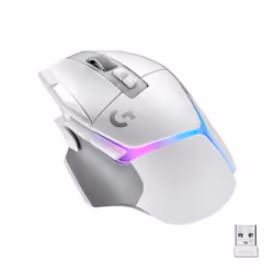 Logitech G G502 X Plus, Droitier, Optique, RF sans fil, 25600 DPI, Blanc