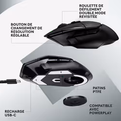 Logitech G G502 X Lightspeed souris Droitier RF sans fil Optique 25600 DPI - Vue supplémentaire 11