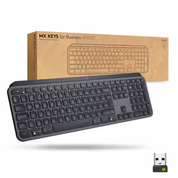 Logitech Mx Keys For Business, Taille réelle (100 %), Bluetooth, Graphite