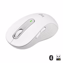Logitech Signature M650, Droitier, Optique, RF sans fil + Bluetooth, 2000 DPI, Blanc