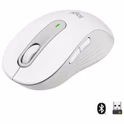 Logitech Signature M650, Droitier, Optique, RF sans fil + Bluetooth, 2000 DPI, Blanc