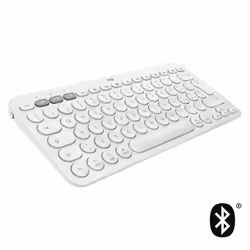 Logitech K380 for Mac Multi-Device Bluetooth Keyboard, Mini, Bluetooth, QWERTY, Blanc