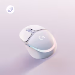 Logitech G G705, Droitier, Optique, RF sans fil + Bluetooth, 8200 DPI, Blanc