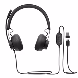 Logitech Zone 750, Avec fil, Bureau/Centre d'appels, 211 g, Casque, Graphite