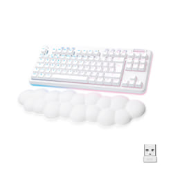 Logitech G G715 clavier RF sans fil + Bluetooth QWERTY Espagnole Blanc