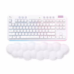 Logitech G G715 clavier RF sans fil + Bluetooth AZERTY Français Blanc