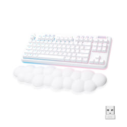 Logitech G G715 clavier RF sans fil + Bluetooth QWERTY Danois, Finlandais, Norvégien, Suédois Blanc