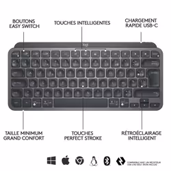 Logitech MX Keys Mini Minimalist Wireless Illuminated Keyboard - Vue supplémentaire 9