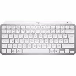Logitech MX Keys Mini Minimalist Wireless Illuminated Keyboard, Mini, RF sans fil + Bluetooth, ĄŽERTY, LED, Gris