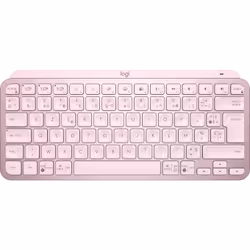 Logitech MX Keys Mini Minimalist Wireless Illuminated Keyboard, Mini, RF sans fil + Bluetooth, ĄŽERTY, LED, Rose