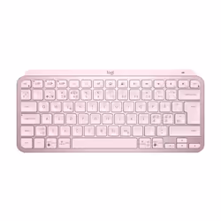 Logitech MX Keys Mini, Mini, RF sans fil + Bluetooth, Commutateur de touche « ciseaux », QWERTY, Rose