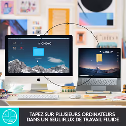Logitech MX Keys Mini clavier RF sans fil + Bluetooth QWERTY Anglais Graphite - Vue supplémentaire 11