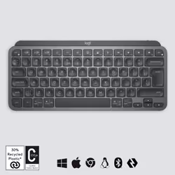 Logitech MX Keys Mini clavier RF sans fil + Bluetooth QWERTY Anglais Graphite - Vue supplémentaire 6