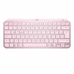 Logitech MX Keys Mini Minimalist Wireless Illuminated Keyboard, Mini, RF sans fil + Bluetooth, QWERTY, LED, Rose