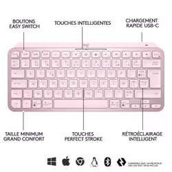 Logitech MX Keys Mini Minimalist Wireless Illuminated Keyboard - Vue supplémentaire 6
