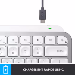Logitech MX Keys Mini For Mac Minimalist Wireless Illuminated Keyboard clavier Bluetooth QWERTY Anglais Blanc - Vue supplémentaire 8