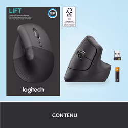Logitech Lift Souris Ergonomique Verticale Sans Fil Bluetooth Graphite Droitier - Vue supplémentaire 12