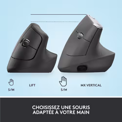 Logitech Lift Souris Ergonomique Verticale Sans Fil Bluetooth Graphite Droitier - Vue supplémentaire 13