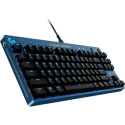 Logitech G PRO clavier USB QWERTY US International Noir, Bleu, Or