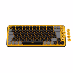 Logitech POP Keys Wireless Mechanical Keyboard With Emoji Keys, Mini, RF sans fil + Bluetooth, Clavier mécanique, AZERTY, Noi ...