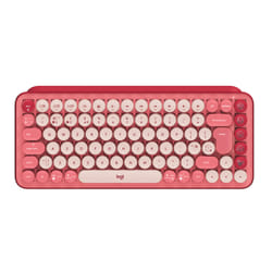 Logitech Pop Keys clavier RF sans fil + Bluetooth QWERTY Italien Bourgogne, Rose, Rose