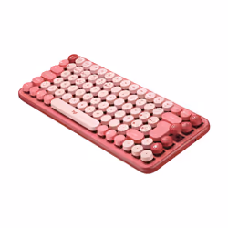 Logitech POP Keys Wireless Mechanical Keyboard With Emoji Keys clavier RF sans fil + Bluetooth QWERTY Espagnole Bourgogne, Rose, Rose