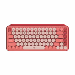 Logitech POP Keys Wireless Mechanical Keyboard With Emoji Keys, Mini, Bluetooth, Clavier mécanique, AZERTY, Rose
