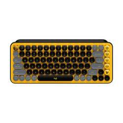 Logitech POP Keys Wireless Mechanical Keyboard With Emoji Keys clavier RF sans fil + Bluetooth QWERTY Espagnole Noir, Gris, Jaune